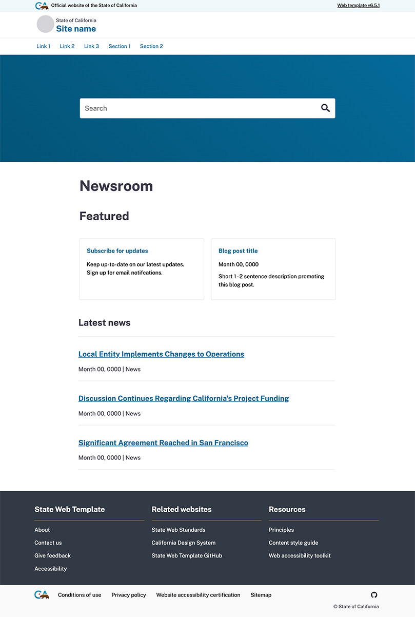Implementation guidance for featured search component